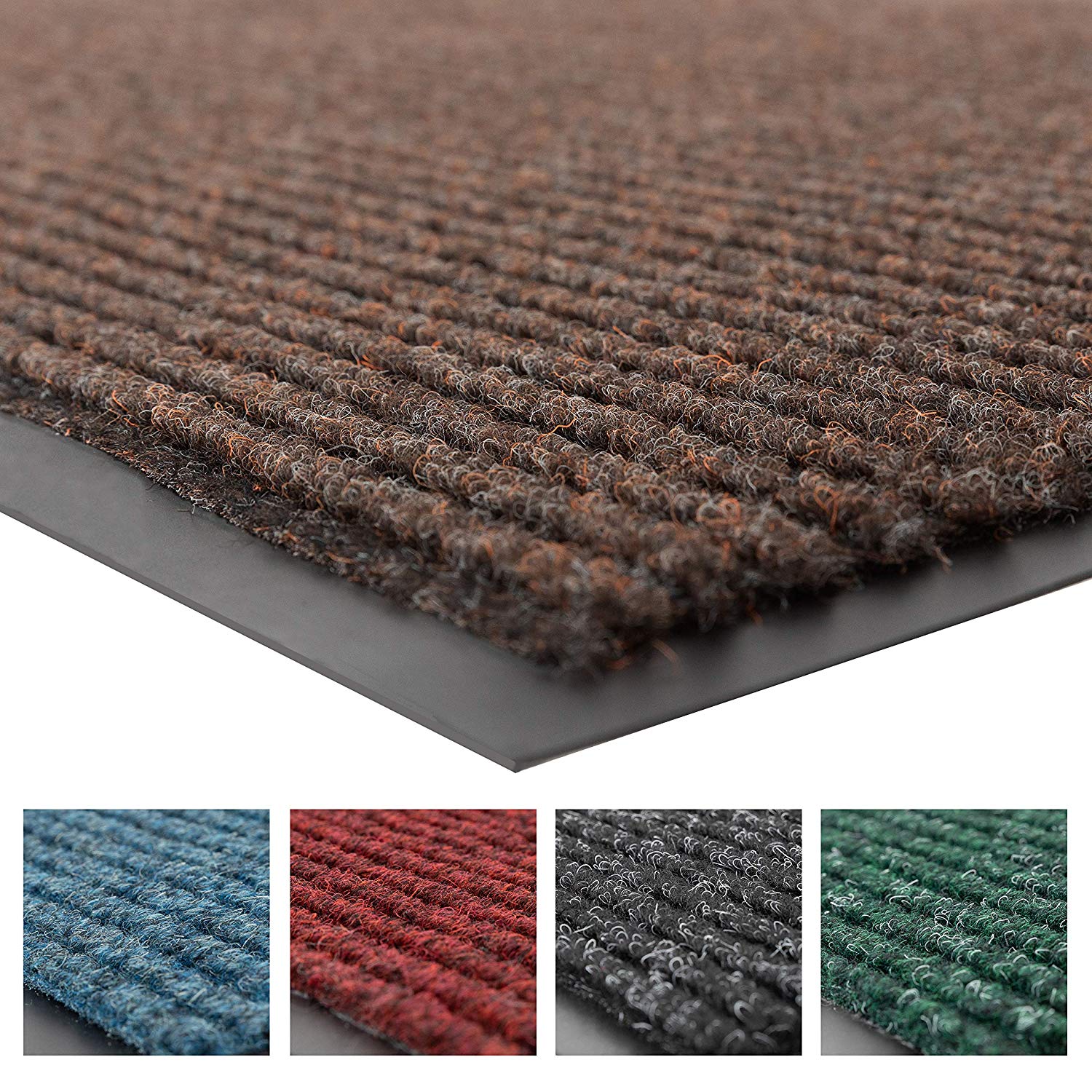 3x5 BRAVICH® Teal Large Non-Slip Heavy Duty Entrance Door Mat Commercial Office Outdoor Dirt Trapper Barrier Indoor Rubber Washable Mats Runner Premium High Qualtiy 90x150cm