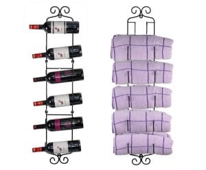 TQVAI Wall Mounted Wine Rack, 6 Bottle