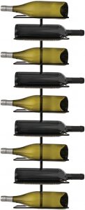 TRUE Vertical Wall Mounted Wine Rack, 9-Bottle
