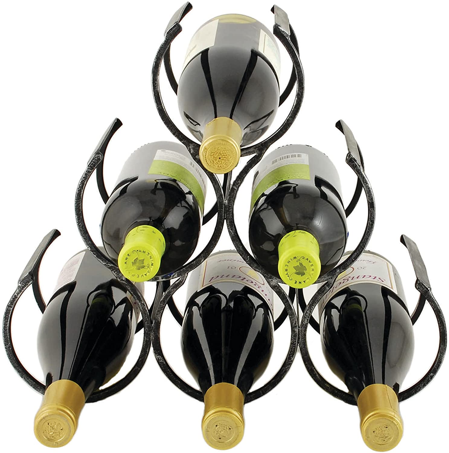 Twine Country Rustic Farmhouse Wine Rack, 6-Bottle