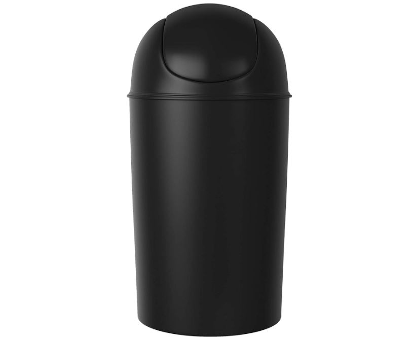 Umbra Swing-Top Cylindrical Outdoor Trash Can, 10-Gallon