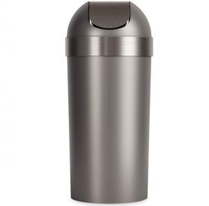 Umbra Stainless Steel Outdoor Trash Can, 16.5-Gallon