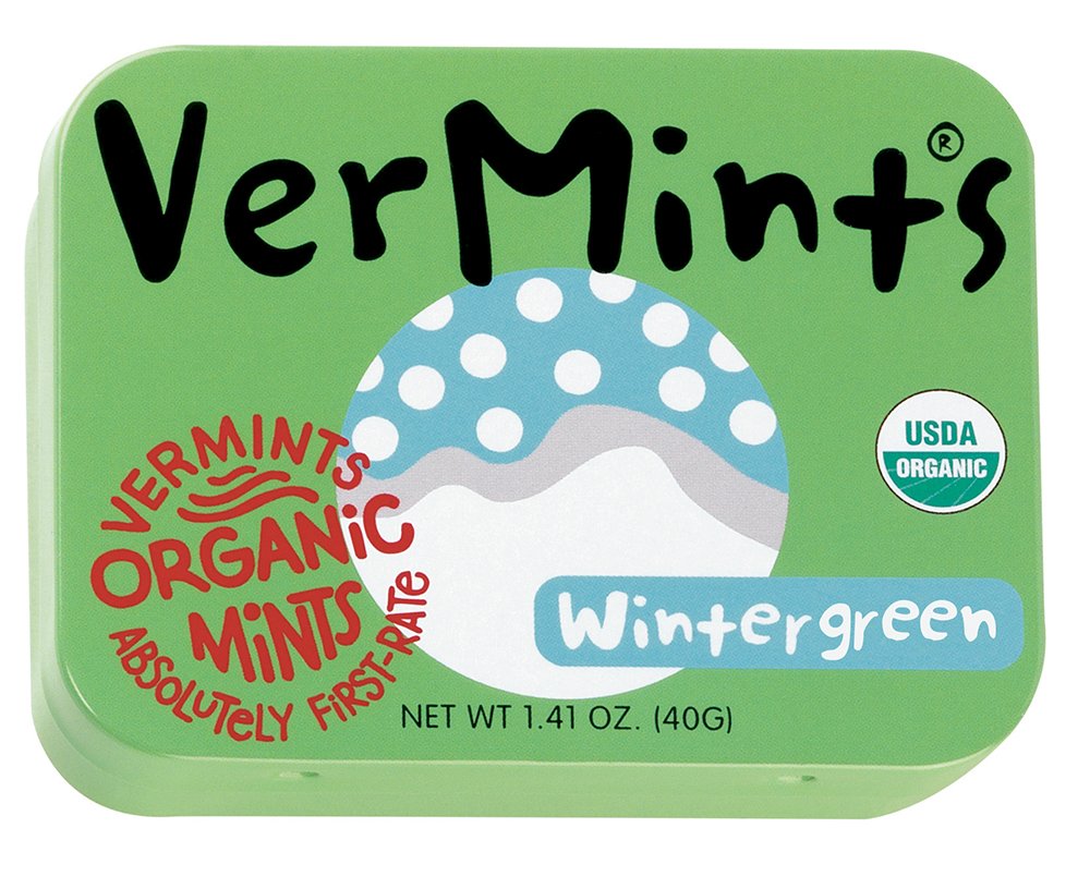 VerMints Vegan Organic Wintergreen Mints, 120-Piece