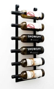 VintageView Contemporary Wall Mounted Wine Rack, 6-Bottle