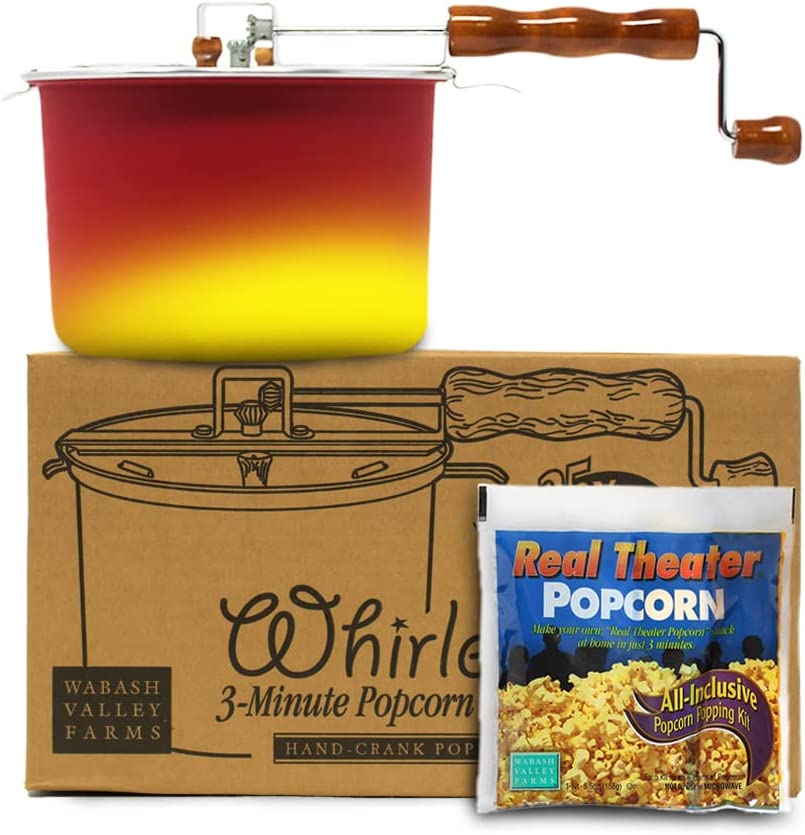 Wabash Valley Farms Whirley-Pop Easy Clean Popcorn Maker, 6-Quart