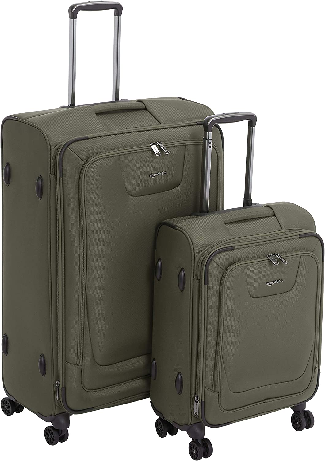 AmazonBasics Premium TSA Lock Soft Shell Suitcase, 2-Piece