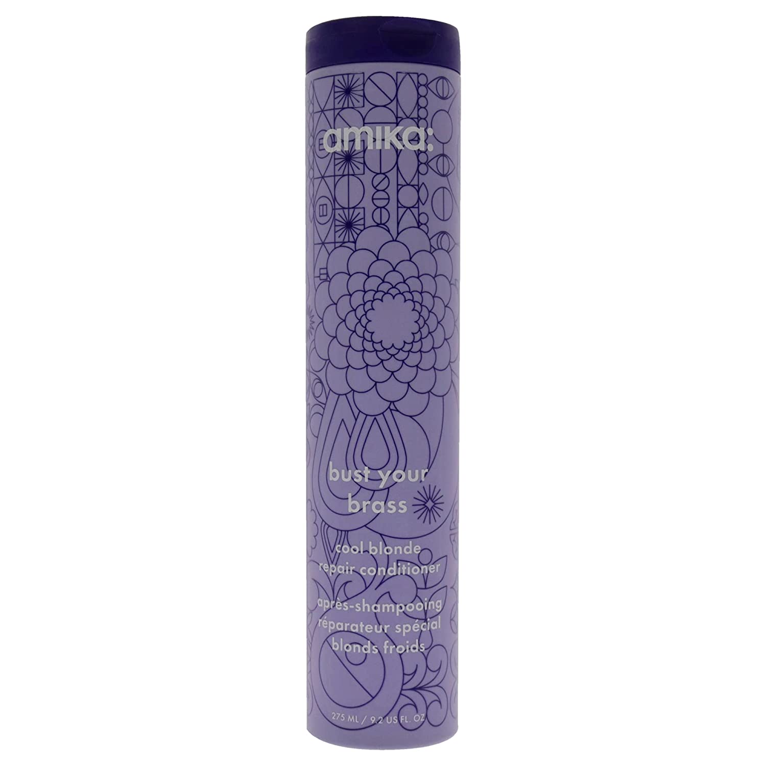 amika Bust Your Brass Shiny Hair Purple Conditioner, 8.45-Ounce
