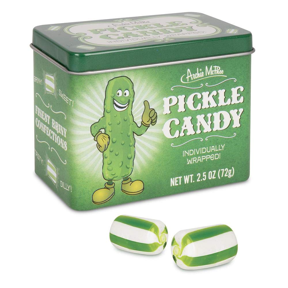 Archie McPhee Pickle Candy in Tin