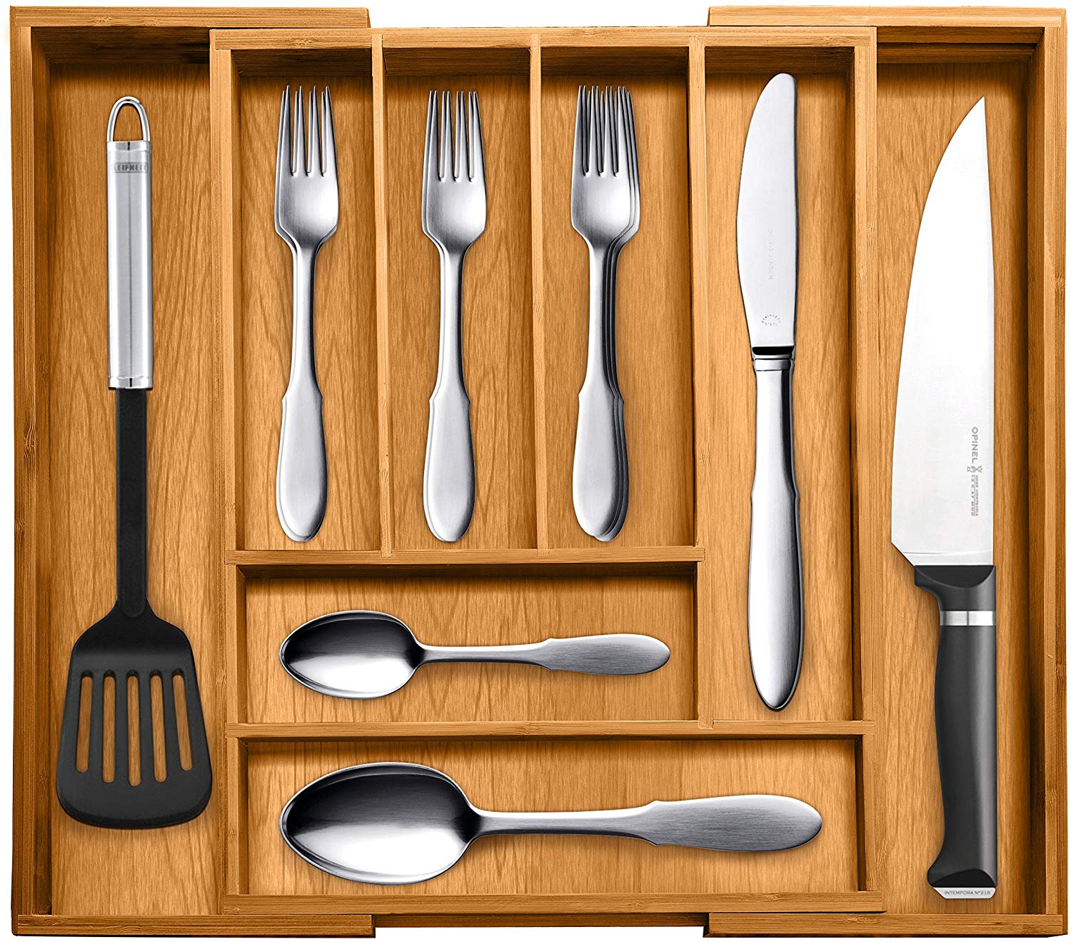Bellemain Bamboo Clutter-Free Cutlery Drawer Tray