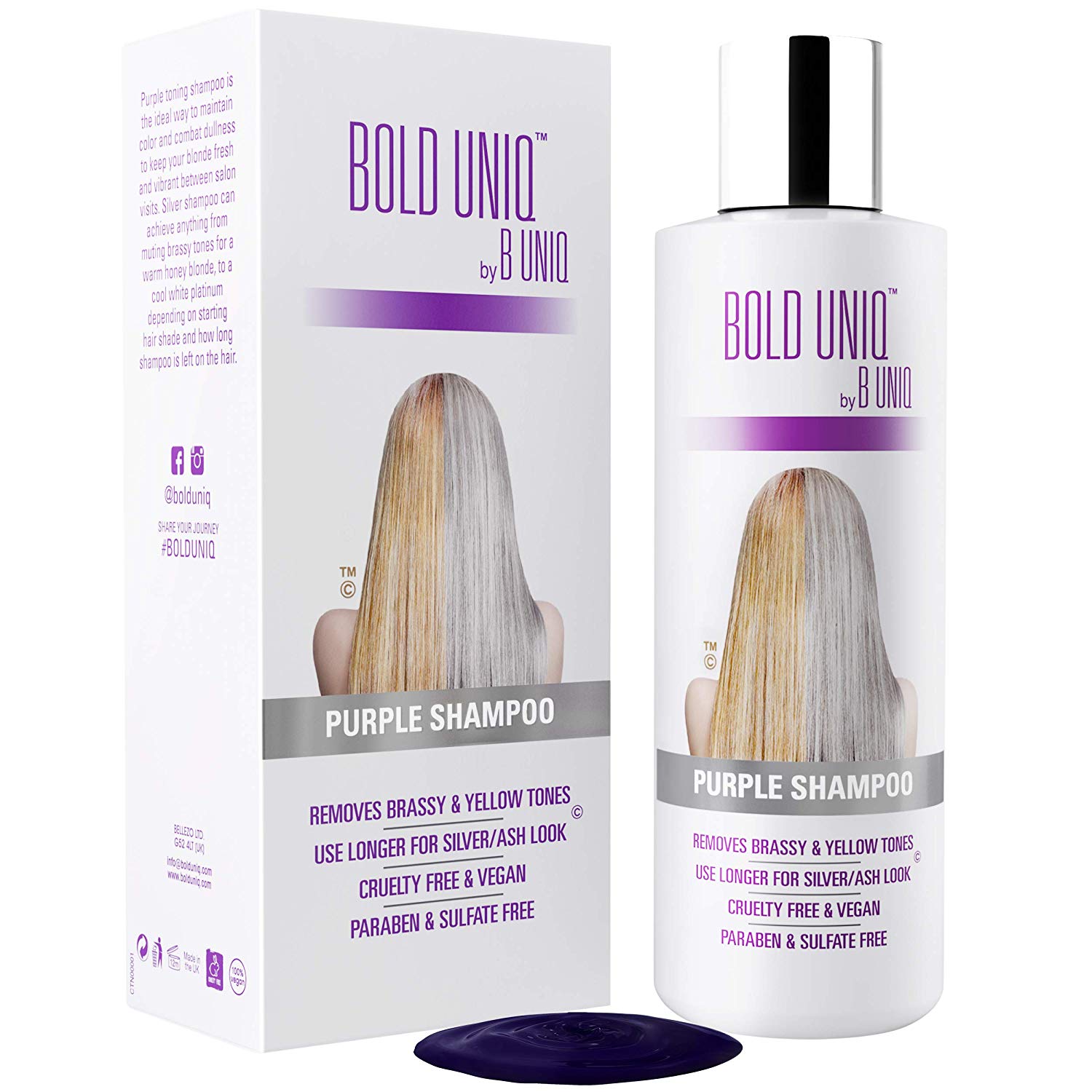 Bold Uniq Restorative Purple Shampoo, 8.5-Ounce