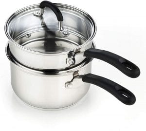 Cook N Home Stainless Steel Double Boiler, 2-Quart