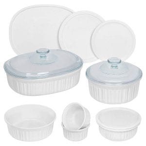 CorningWare Round & Oval Ceramic Bakeware, 12-Piece