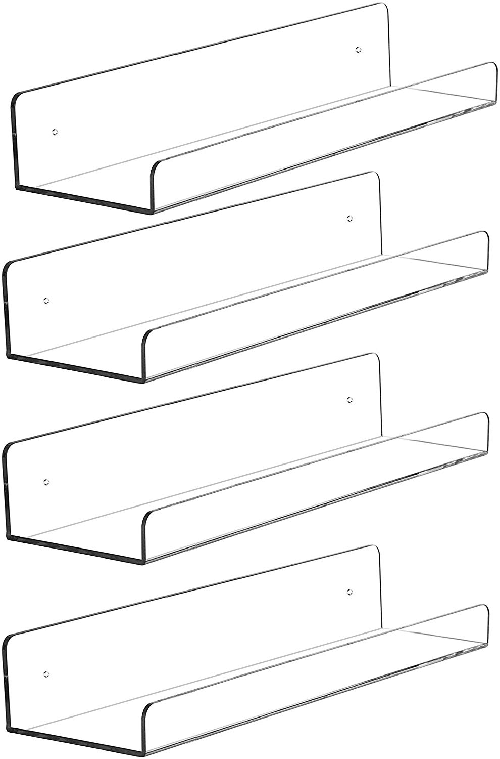 Cq acrylic Invisible Floating Ledge Shelf, Set of 4