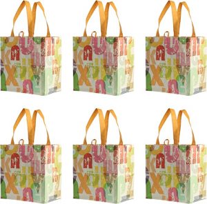 Earthwise Collapsible Reusable Grocery Bags, 6-Pack