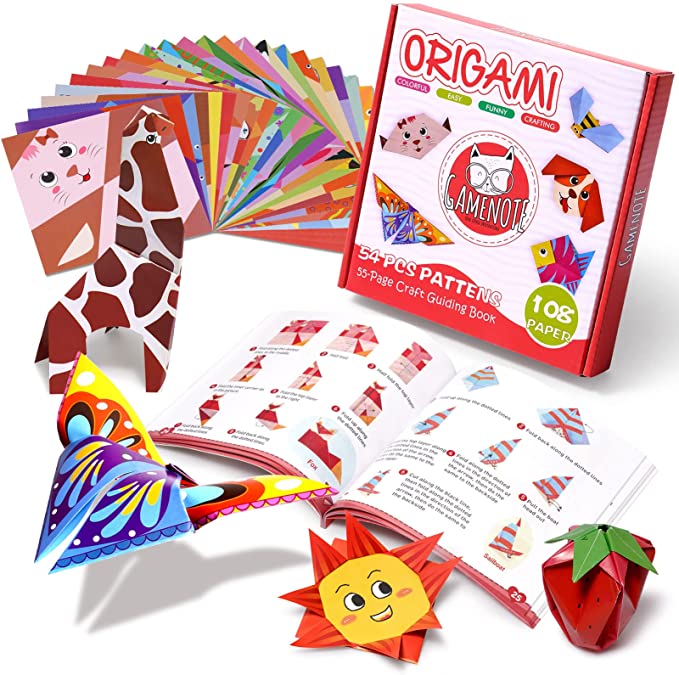 Gamenote Kids Patterned Origami Papers, 118-Sheets