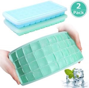 GDREAMT Flexible Silicone Ice Cube Trays, 36-Cube