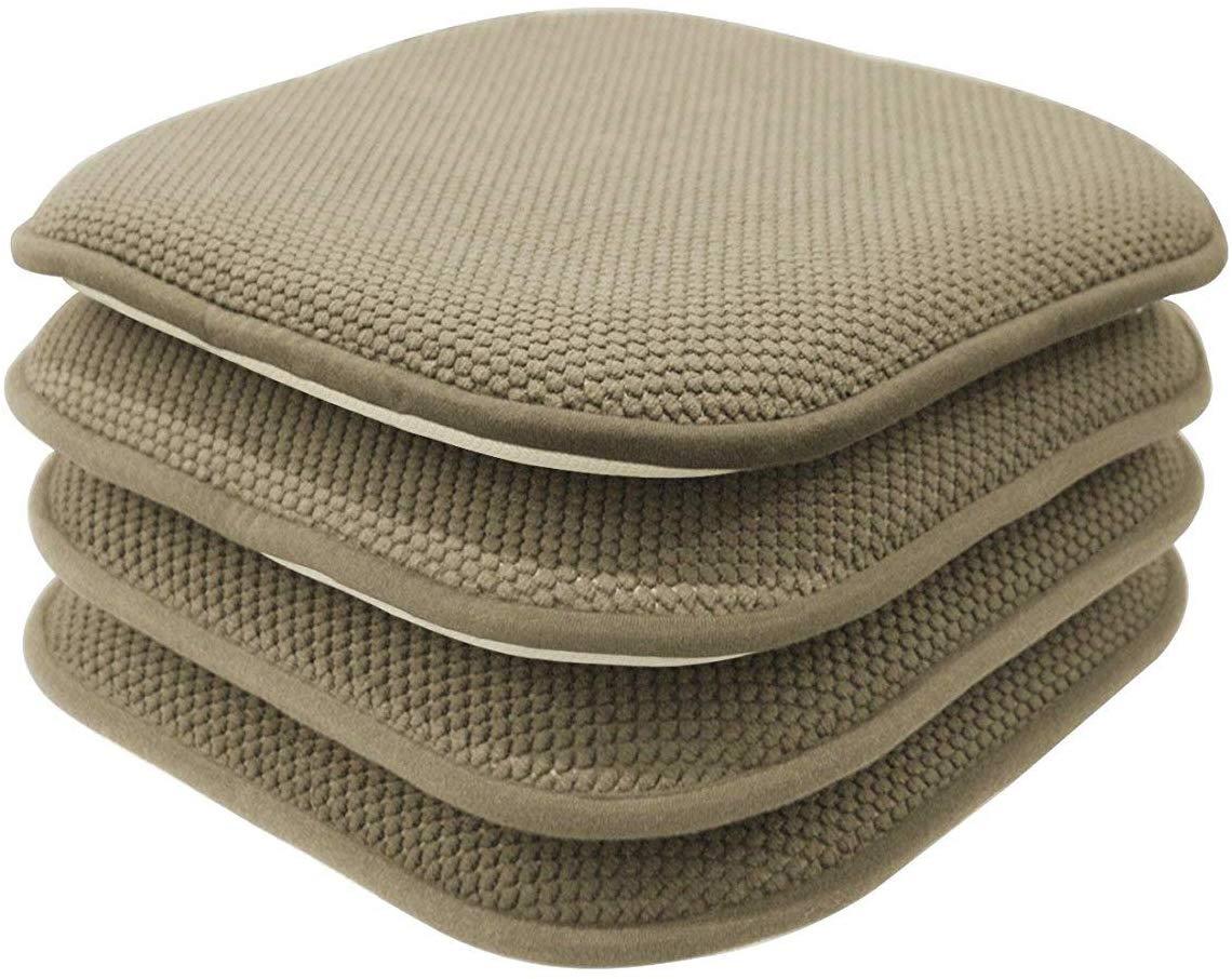 Details about   Chair Cushion Memory Foam Chair Pads Nonslip 18in Dining Chair Seat Pads w/ Ties 
