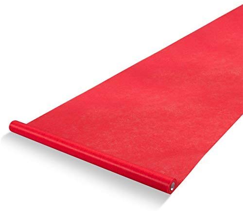 Juvale Elegant Party Red Aisle Runner, 3×50-Foot