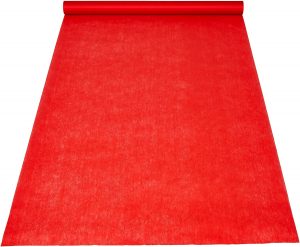 Juvale Red Polyester Wedding Aisle Runner, 3×50-Foot