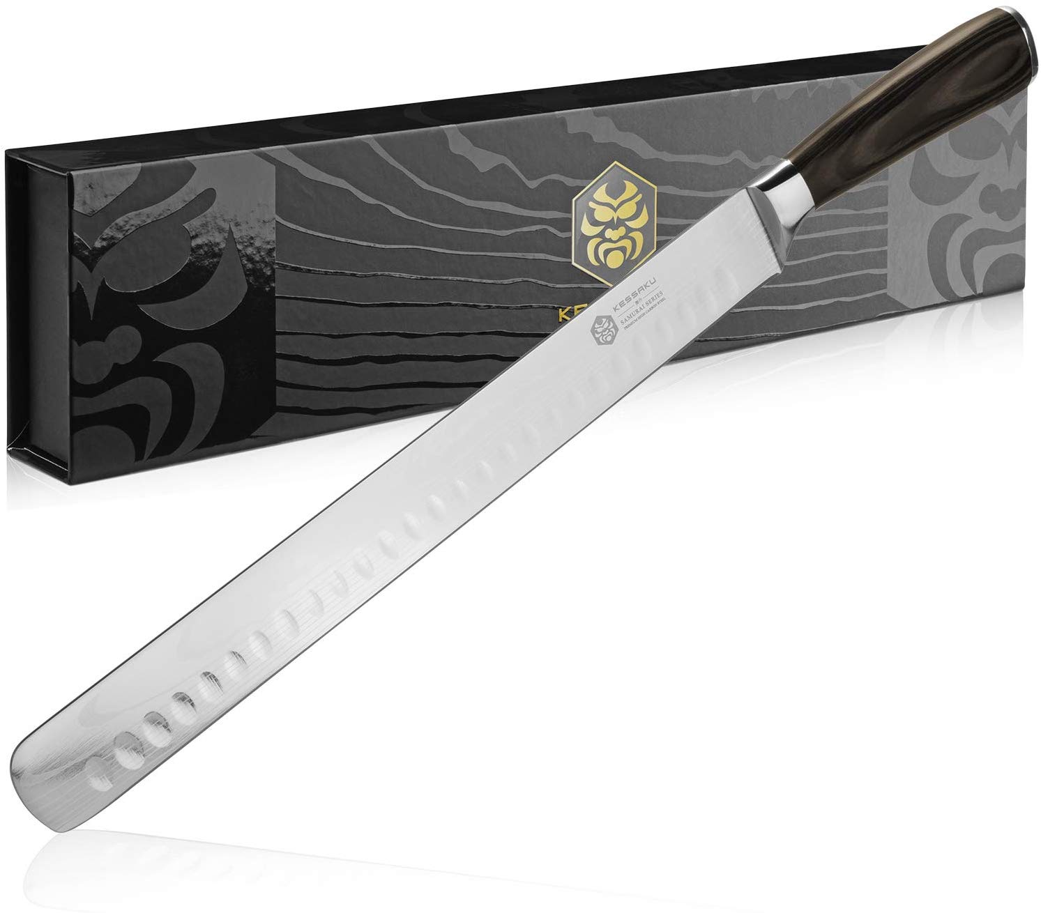 Kessaku Samurai Series Stainless Steel Carving Knife, 12-Inch