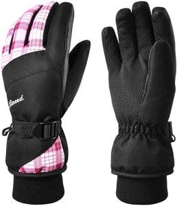 KINEED Waterproof Ski Gloves For Women