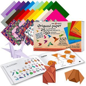 Kool Krafts Tear-Proof Origami Paper Kit, 300-Sheets