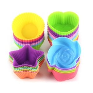 LetGoShop Non-Stick Flexible Baking Cups, 24-Pack