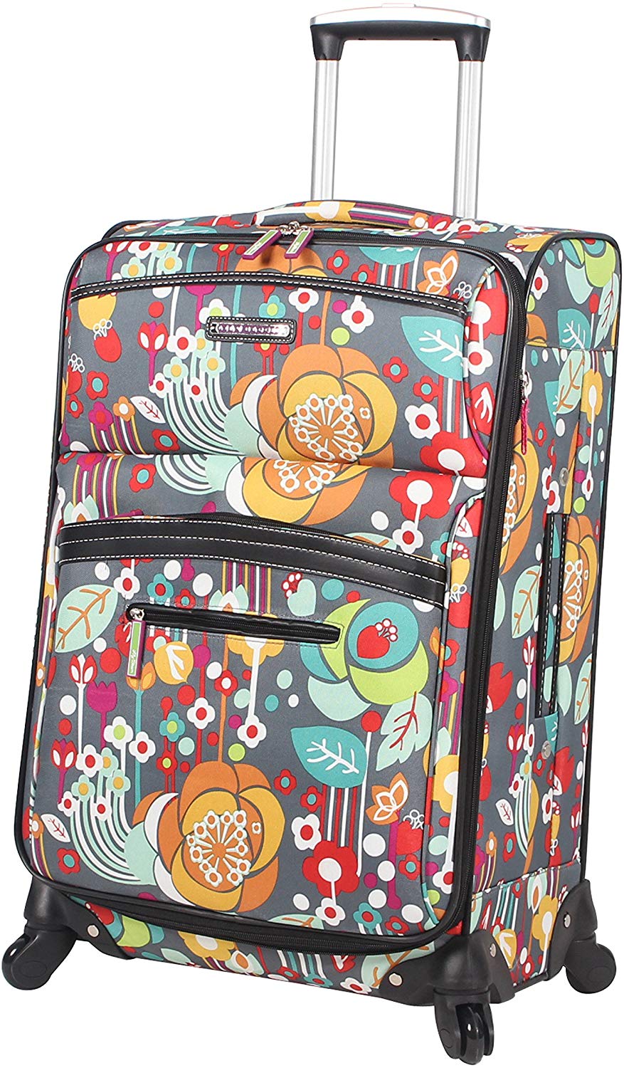 Lily Bloom Expandable Spinner Soft Shell Suitcase, 28-Inch