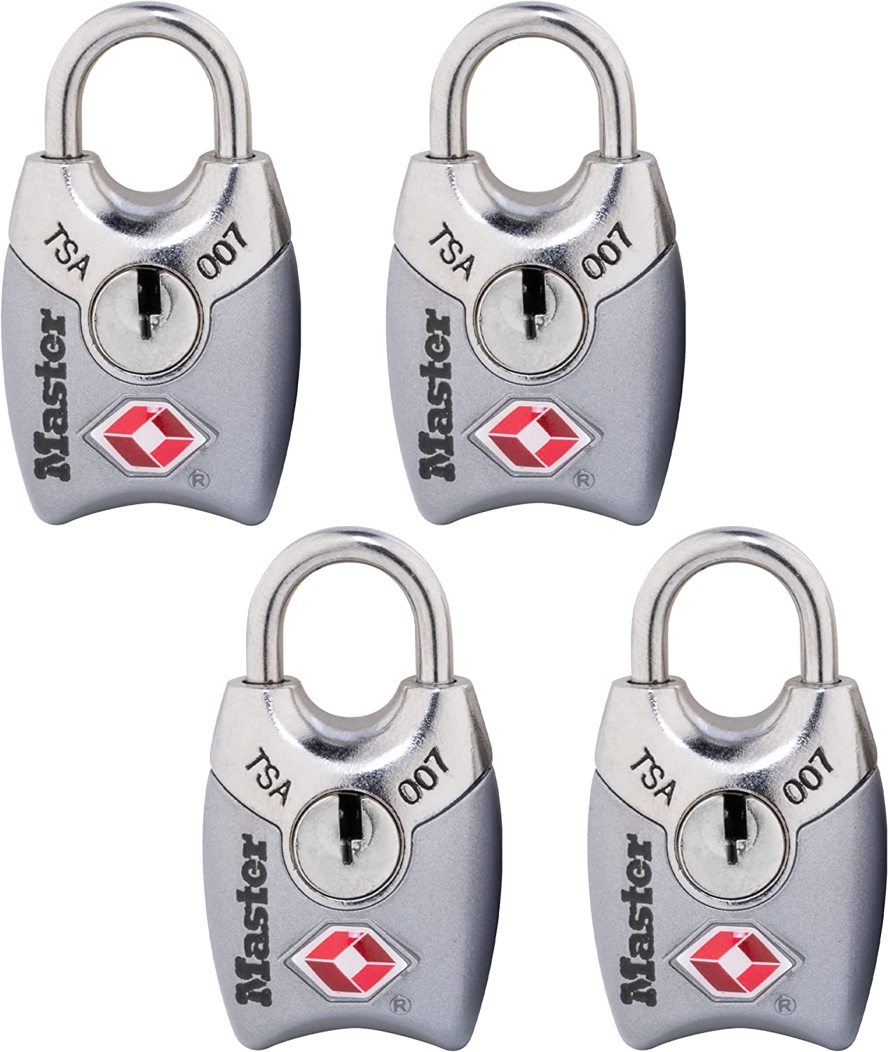 Master Lock Metal Keyed-Alike TSA Locks, 4-Pack