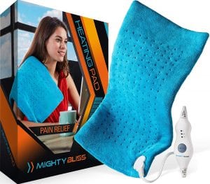 MIGHTY BLISS Large Electric Heating Pad, 12×24-Inch
