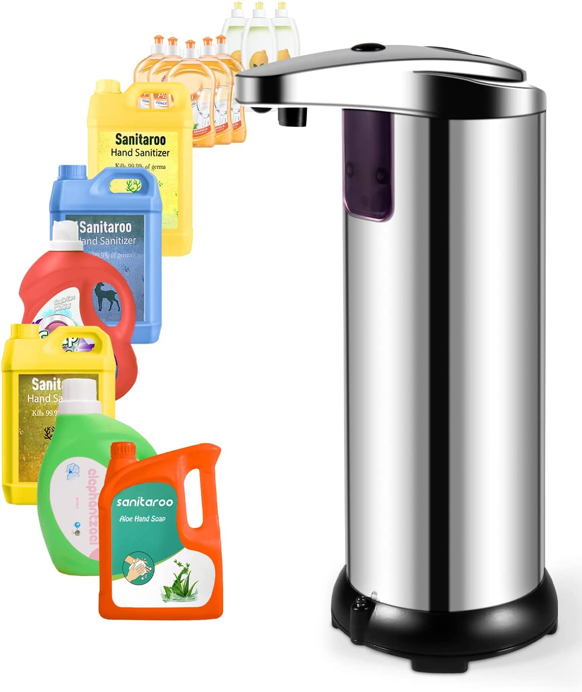 Money2U Stainless Steel Touchless Soap Dispenser, 14-Ounce