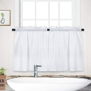 NANAN Water Resistant Plaid Bathroom Curtains