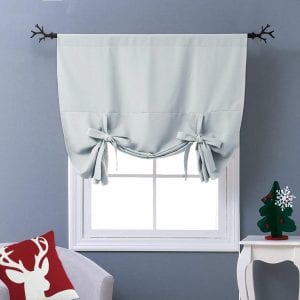 NICETOWN Decorative Adjustable Bows Curtains For The Bathroom