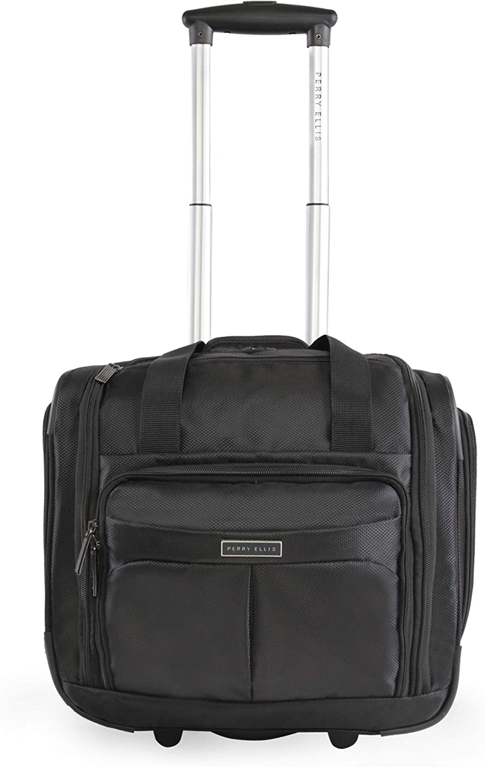 Perry Ellis Mobile Office Spinner Carry On Suitcase, 15-Inch