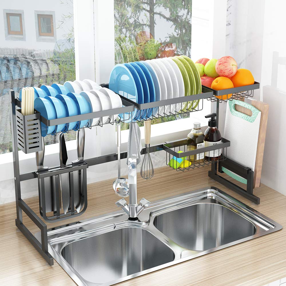 PUSDON Over Sink Dish Drying Rack