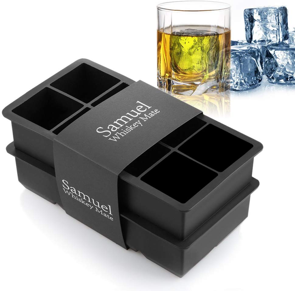 Samuelworld Silicone Flexible Ice Cube Tray, 8-Cube
