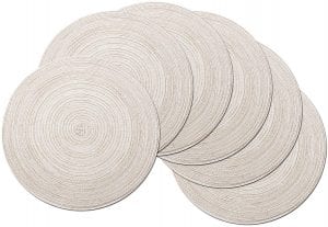 SHACOS Washable Cotton Placemat, Set of 6