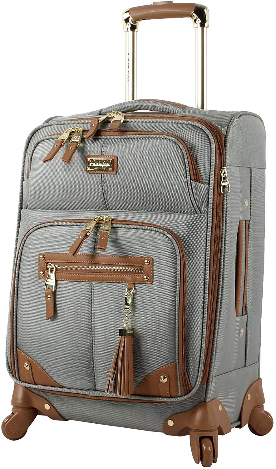Steve Madden Designer Balanced Lightweight Soft Shell Suitcase, 20-Inch