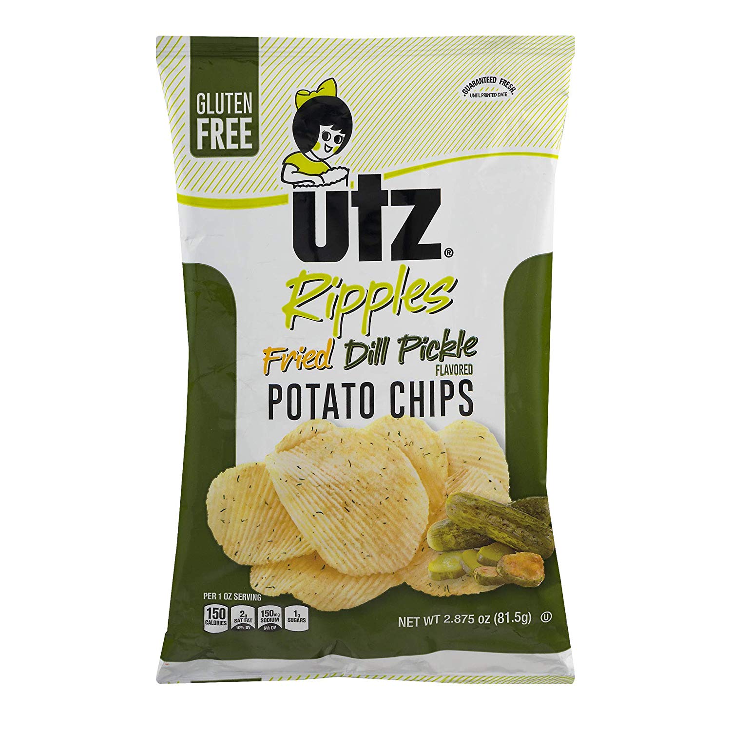 UTZ Ripples Fried Dill Pickle Potato Chips