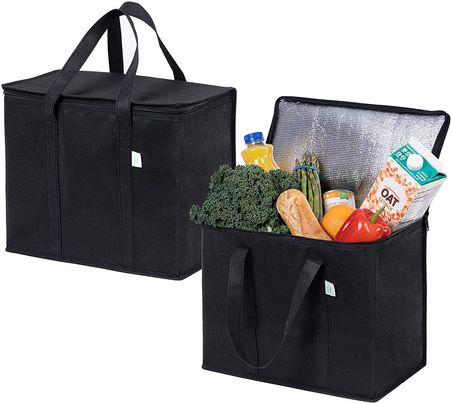 Steel Gray Reusable Grocery Tote Bag Large 10 Pack
