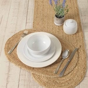 VHC Brands Braided Farmhouse Kitchen Placemats, Set Of 6