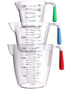 Vremi Plastic Measuring Cups Set, 3-Piece