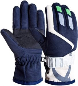 WHafen Kids Waterproof Adjustable Ski Gloves