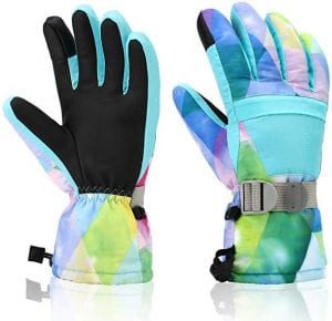 Yidomto Kids Waterproof Touchscreen Snow Gloves