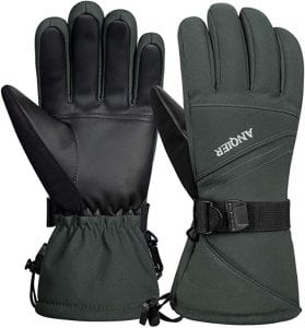 Anqier 3M Thinsulate Waterproof Cold Weather Winter Snow Ski Gloves