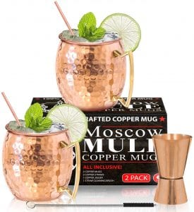 Benicci Copper Moscow Mule Mugs, 2-Pack