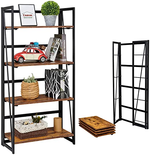 Coavas Space Saving Bookcase For Home Office