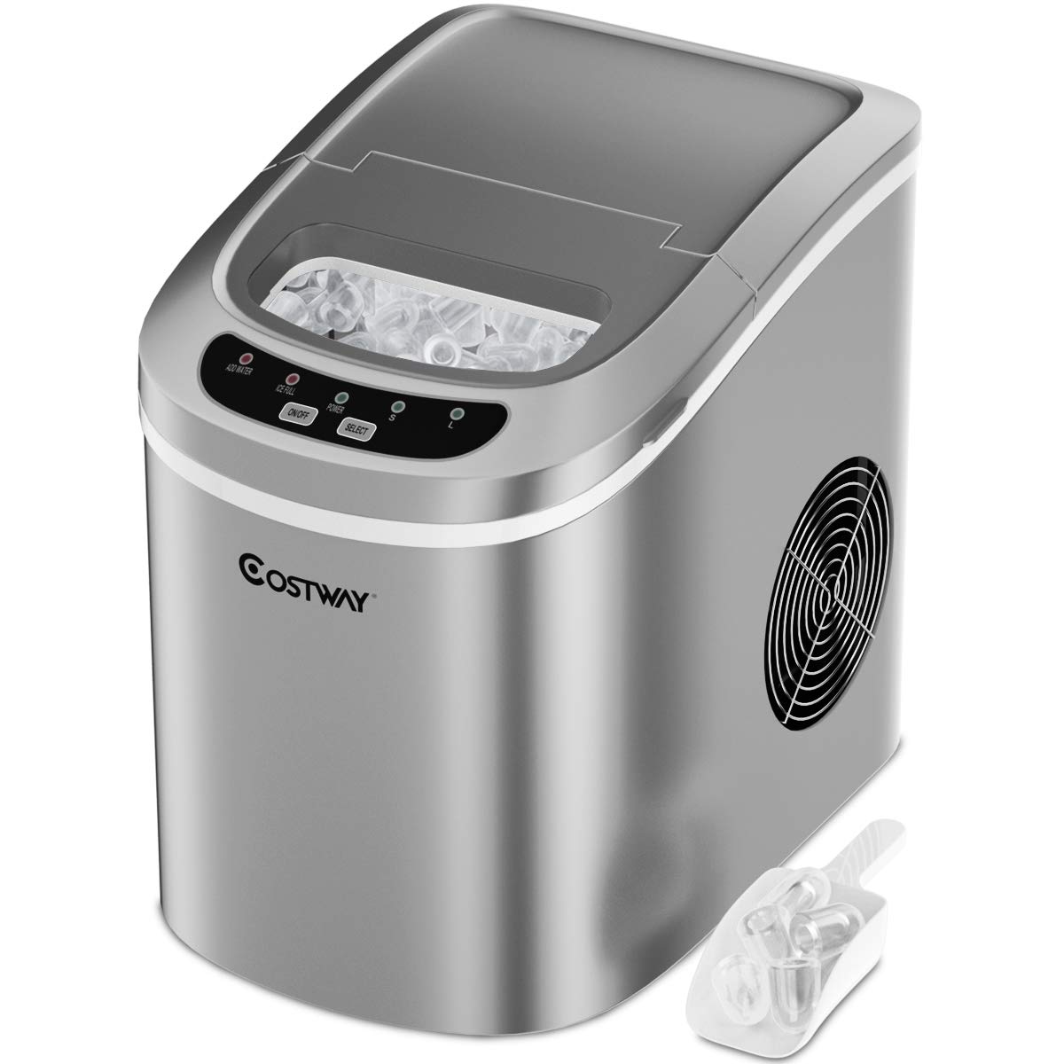 COSTWAY Express Compact Countertop Portable Ice Maker With Scoop