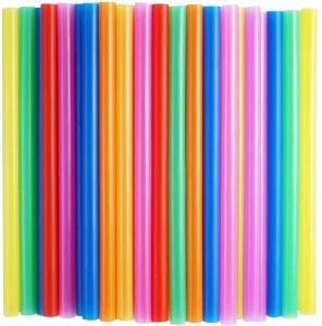 E-UNIONA Multi-Use Colorful Smoothie Straws, 100-Piece