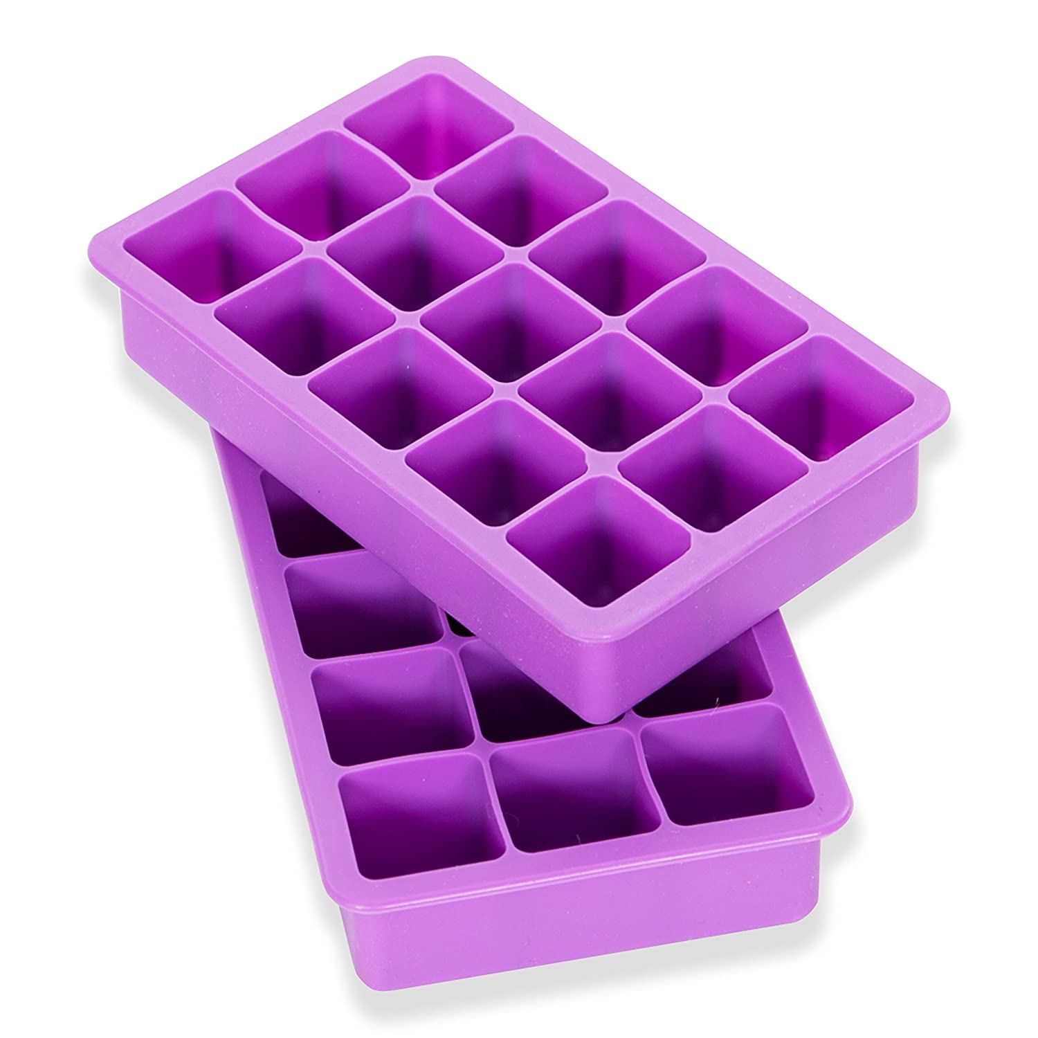 Elbee Home 613 Silicone Ice Cube Trays, 2-Pack